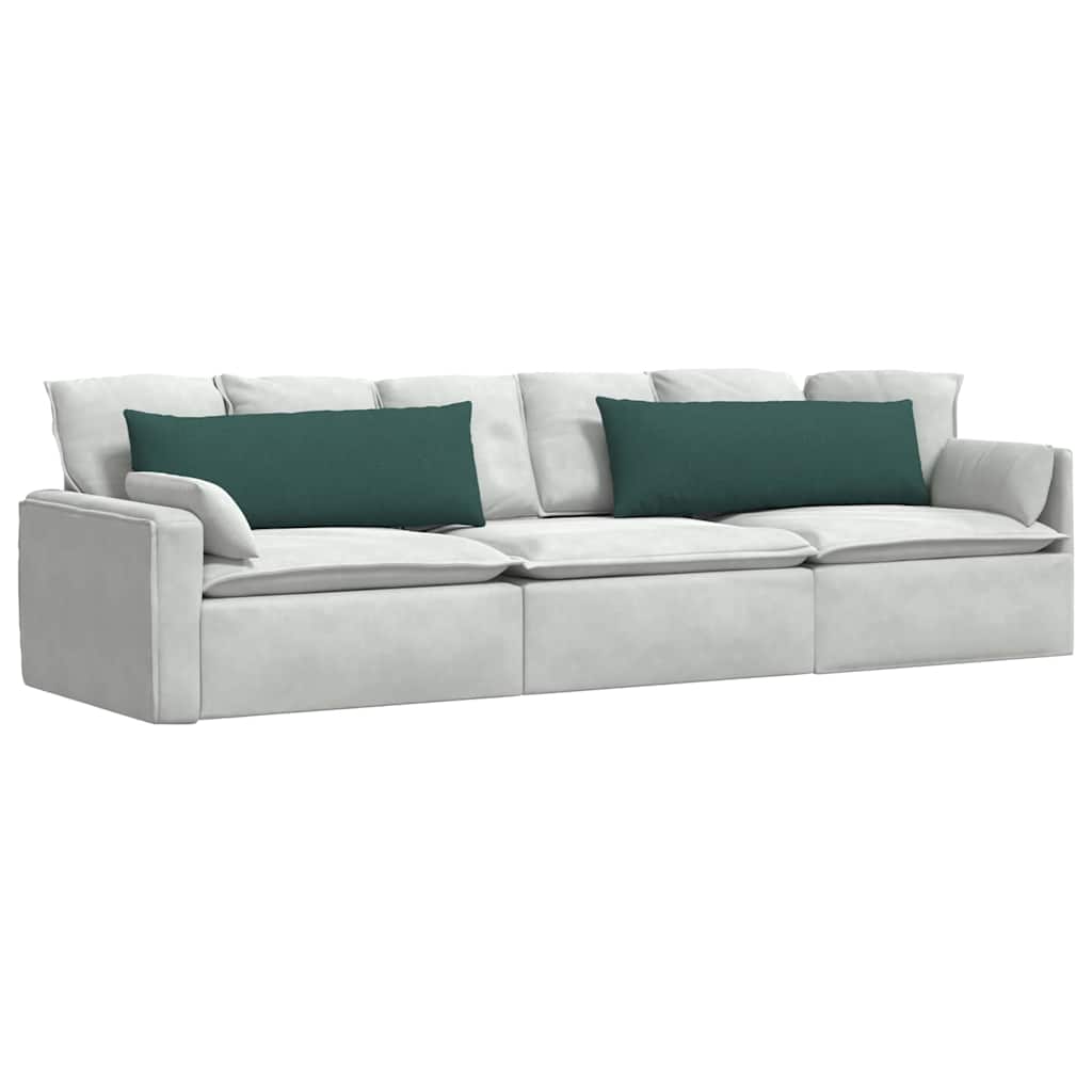 vidaXL Poduszki na sofę 2 pcs Ciemna zieleń 120 x 40 cm tkanina