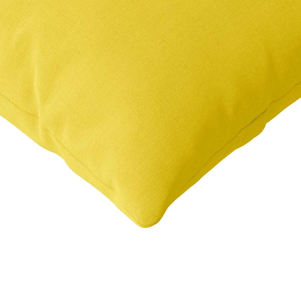 vidaXL Poduszki na sofę 2 pcs Jasnożółty 120 x 40 cm tkanina