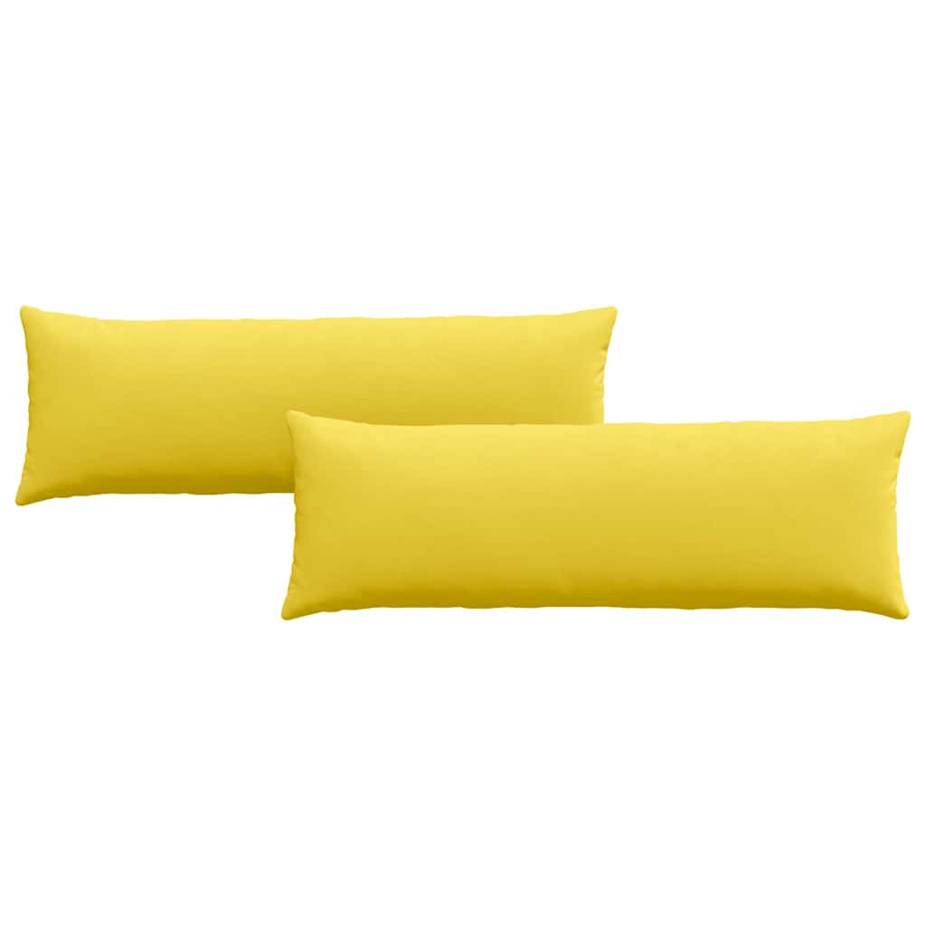 vidaXL Poduszki na sofę 2 pcs Jasnożółty 120 x 40 cm tkanina
