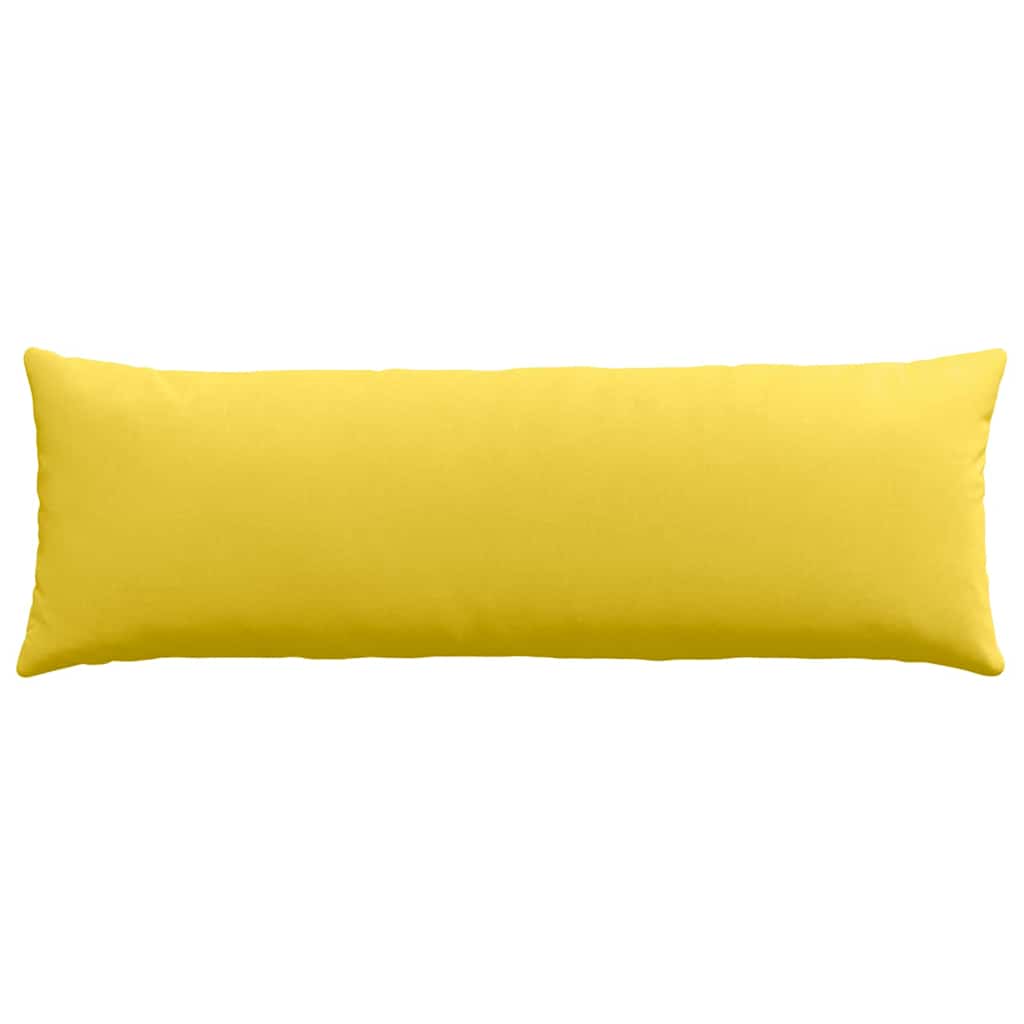 vidaXL Poduszki na sofę 2 pcs Jasnożółty 120 x 40 cm tkanina