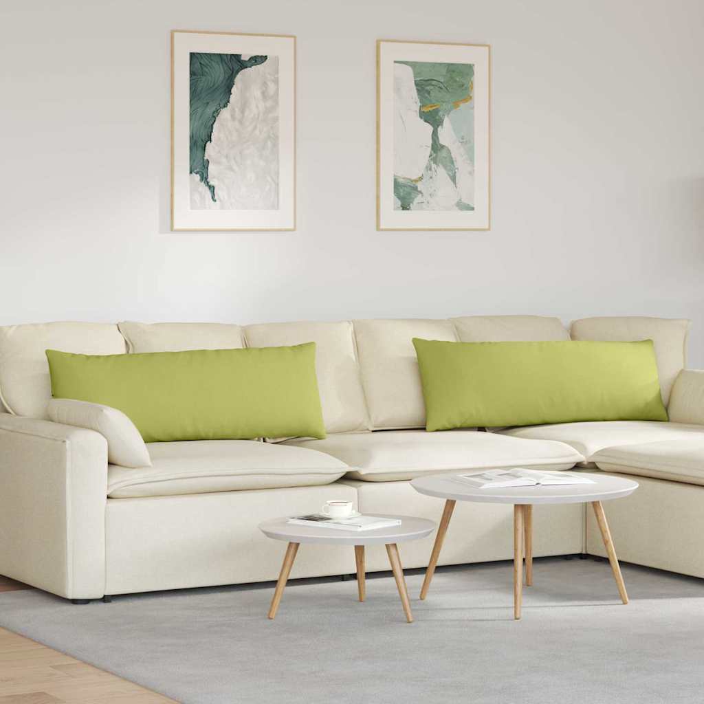 vidaXL Poduszki na sofę 2 pcs Jasnozielony 120 x 40 cm tkanina