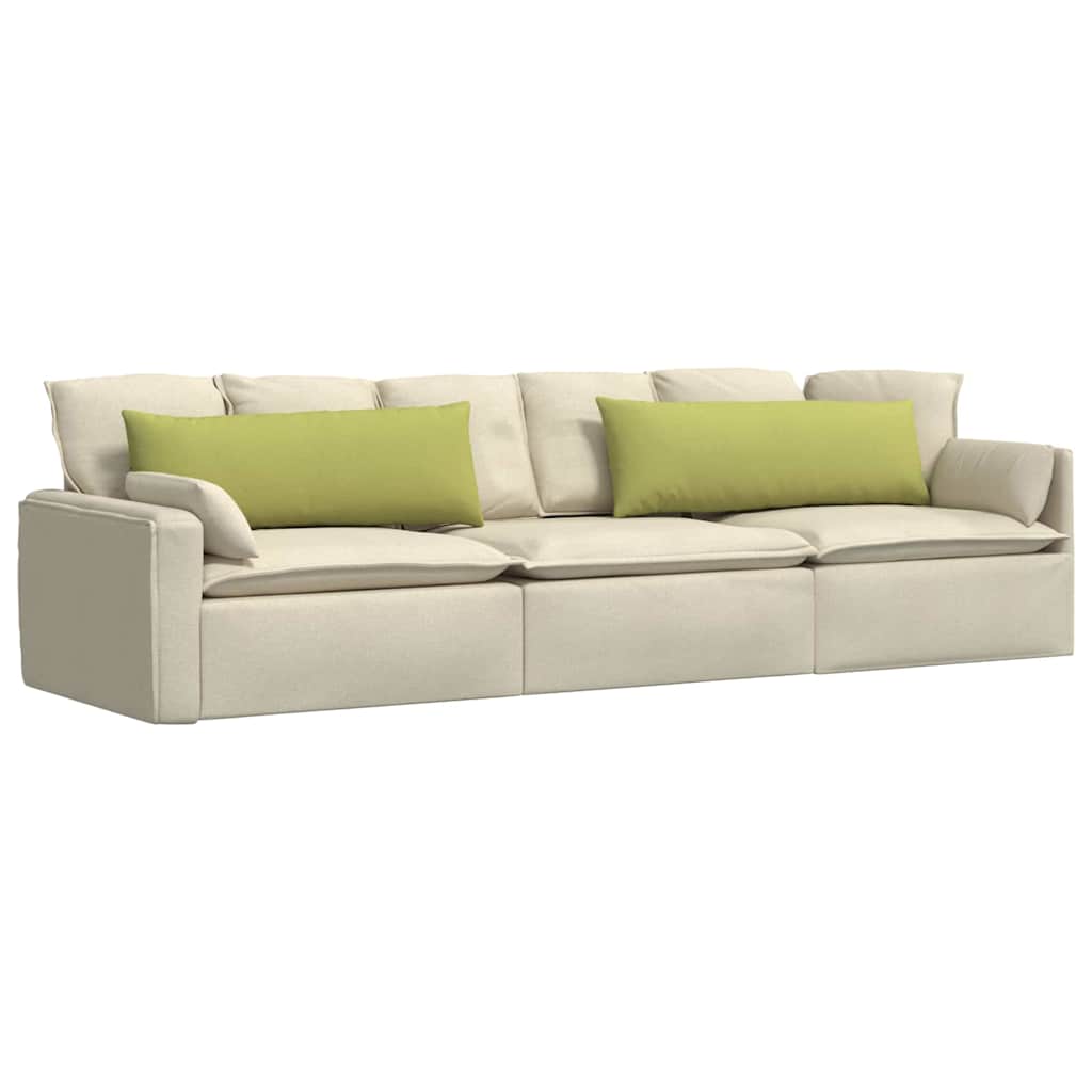vidaXL Poduszki na sofę 2 pcs Jasnozielony 120 x 40 cm tkanina