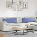vidaXL Poduszki na sofę 2 pcs Niebieski dżins 120 x 40 cm tkanina