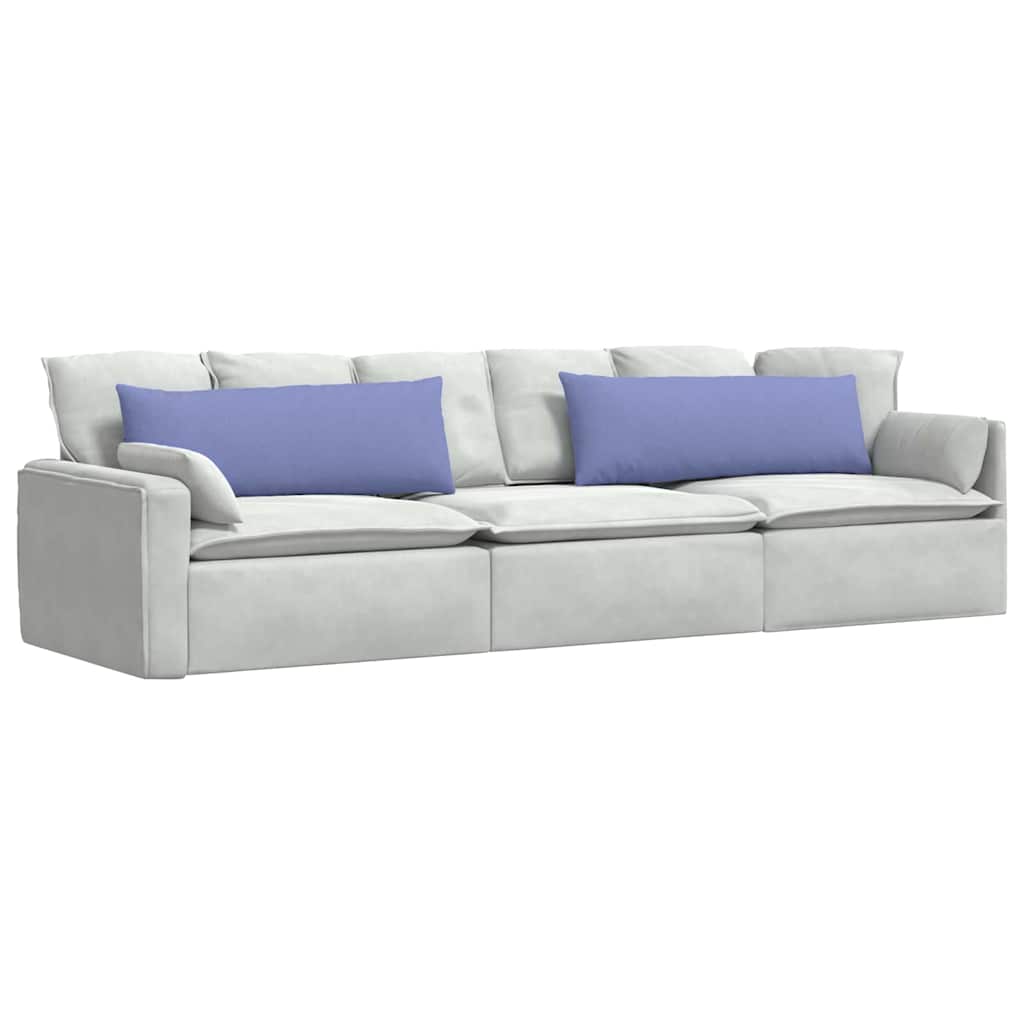 vidaXL Poduszki na sofę 2 pcs Niebieski dżins 120 x 40 cm tkanina
