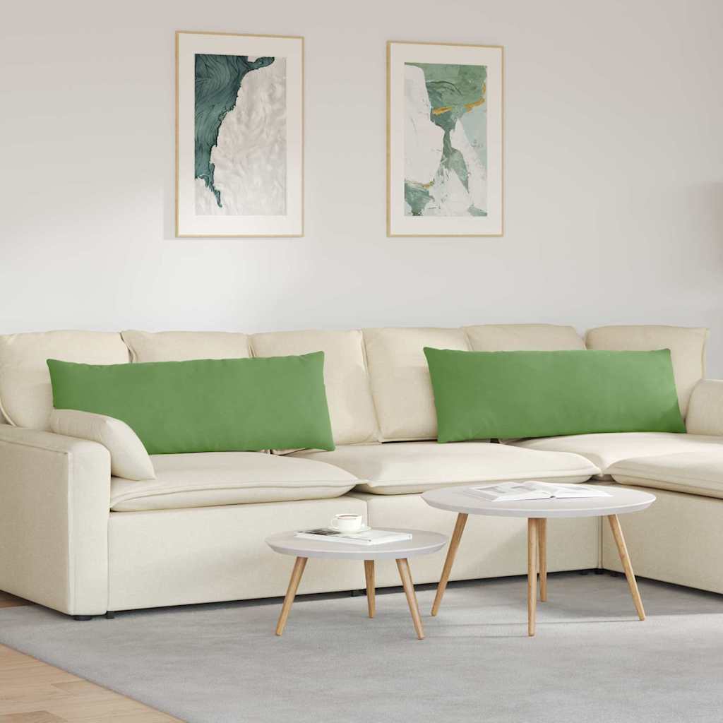 vidaXL Poduszki na sofę 2 pcs jasnozielony 120 x 40 cm