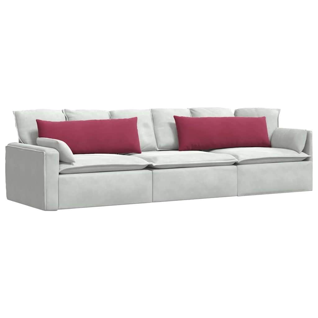 vidaXL Poduszki na sofę 2 pcs Czerwone wino 120 x 40 cm