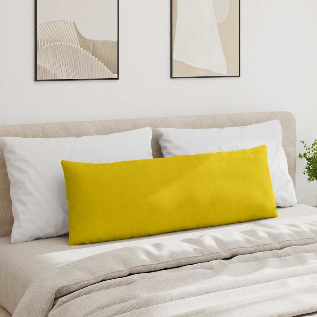 vidaXL Poduszki na sofę 2 pcs Żółty 120 x 40 cm Tkanina sztruksowa