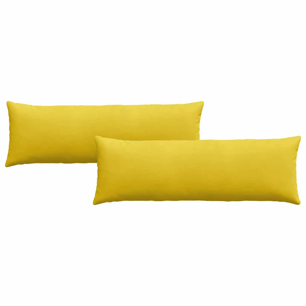 vidaXL Poduszki na sofę 2 pcs Żółty 120 x 40 cm Tkanina sztruksowa