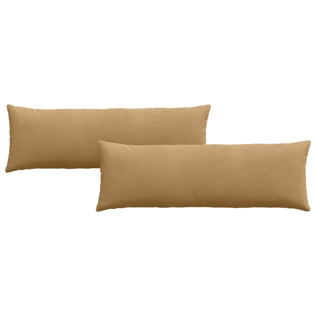 vidaXL Poduszki na sofę 2 pcs Brązowy 120 x 40 cm Tkanina sztruksowa