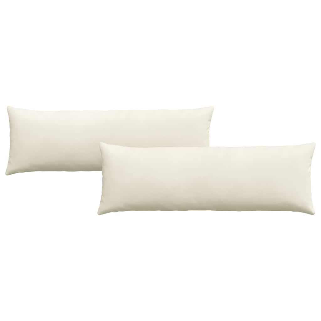 vidaXL Poduszki na sofę 2 pcs Kremowy 120 x 40 cm Tkanina sztruksowa