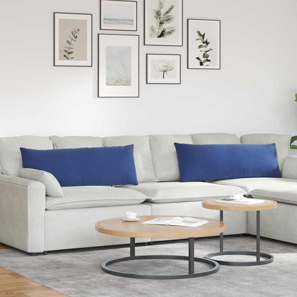 vidaXL Poduszki na sofę 2 pcs Niebieski policyjny 120 x 40 cm