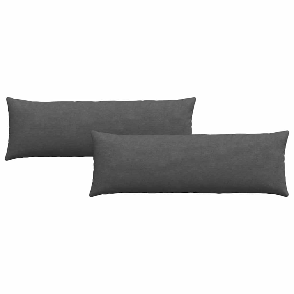 vidaXL Poduszki na sofę 2 pcs Ciemnoszary 120 x 40 cm