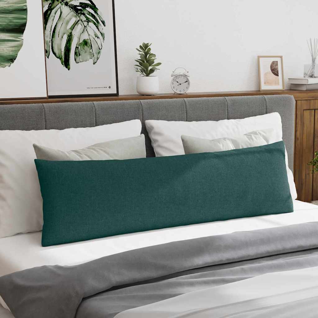 vidaXL Poduszki na sofę 2 pcs Ciemna zieleń 145 x 40 cm tkanina