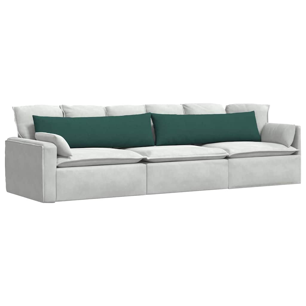 vidaXL Poduszki na sofę 2 pcs Ciemna zieleń 145 x 40 cm tkanina