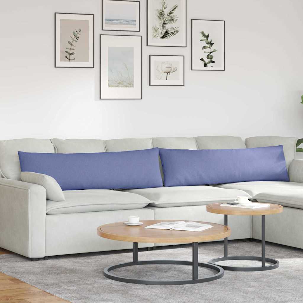 vidaXL Poduszki na sofę 2 pcs Niebieski dżins 145 x 40 cm tkanina