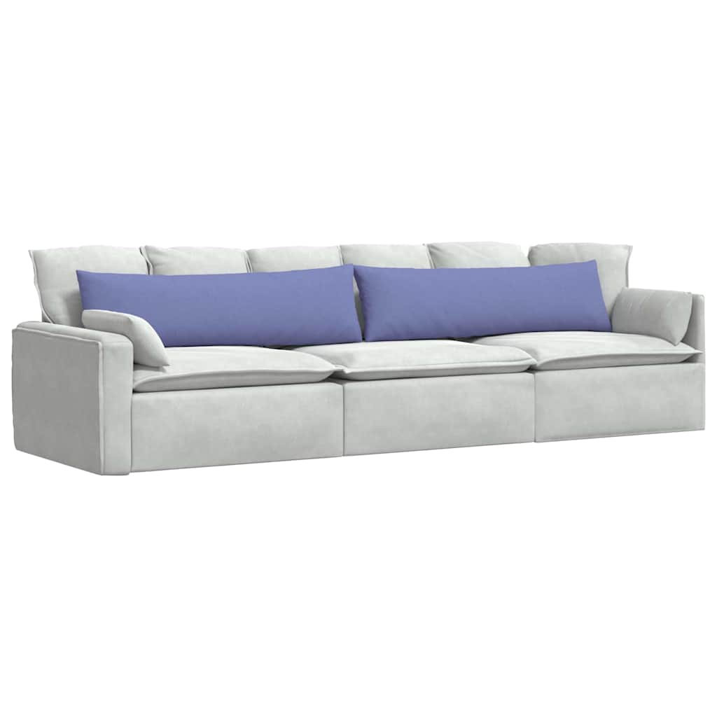 vidaXL Poduszki na sofę 2 pcs Niebieski dżins 145 x 40 cm tkanina