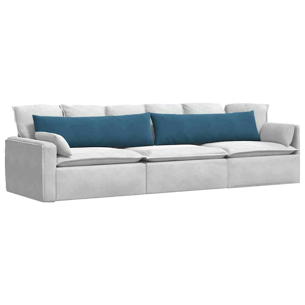 vidaXL Poduszki na sofę 2 pcs Niebieski 145 x 40 cm Tkanina sztruksowa