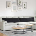 vidaXL Poduszki na sofę 2 pcs Czarny 145 x 40 cm Tkanina sztruksowa