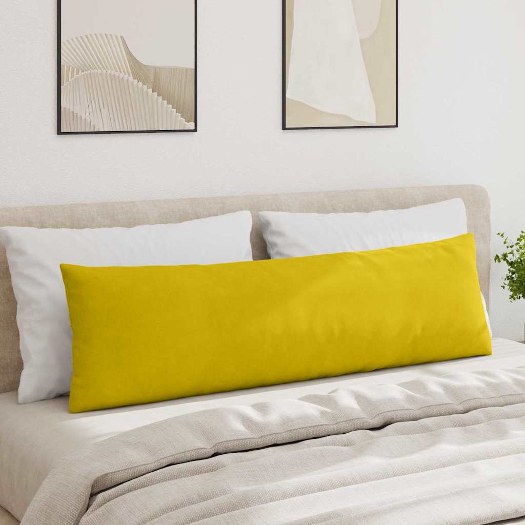vidaXL Poduszki na sofę 2 pcs Żółty 145 x 40 cm Tkanina sztruksowa
