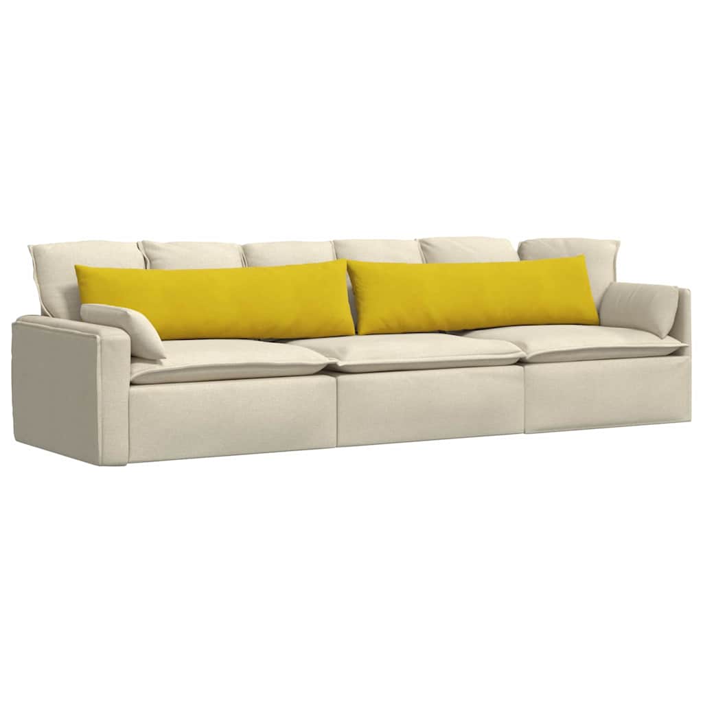 vidaXL Poduszki na sofę 2 pcs Żółty 145 x 40 cm Tkanina sztruksowa