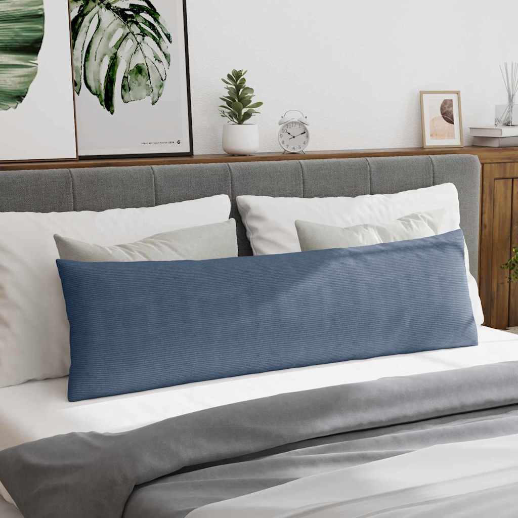 vidaXL Poduszki na sofę 2 pcs Niebieski 145 x 40 cm Tkanina sztruksowa