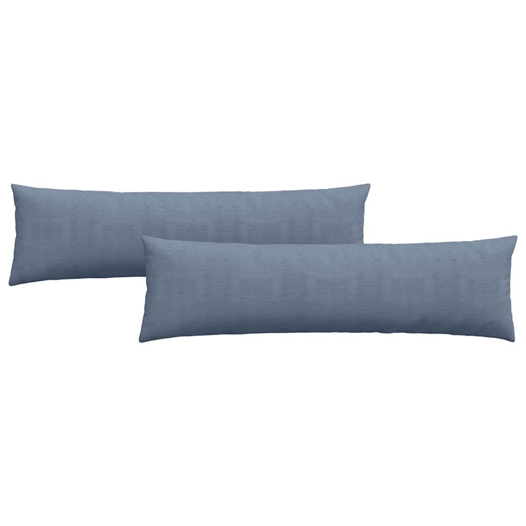 vidaXL Poduszki na sofę 2 pcs Niebieski 145 x 40 cm Tkanina sztruksowa
