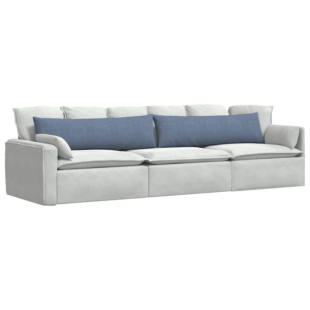 vidaXL Poduszki na sofę 2 pcs Niebieski 145 x 40 cm Tkanina sztruksowa