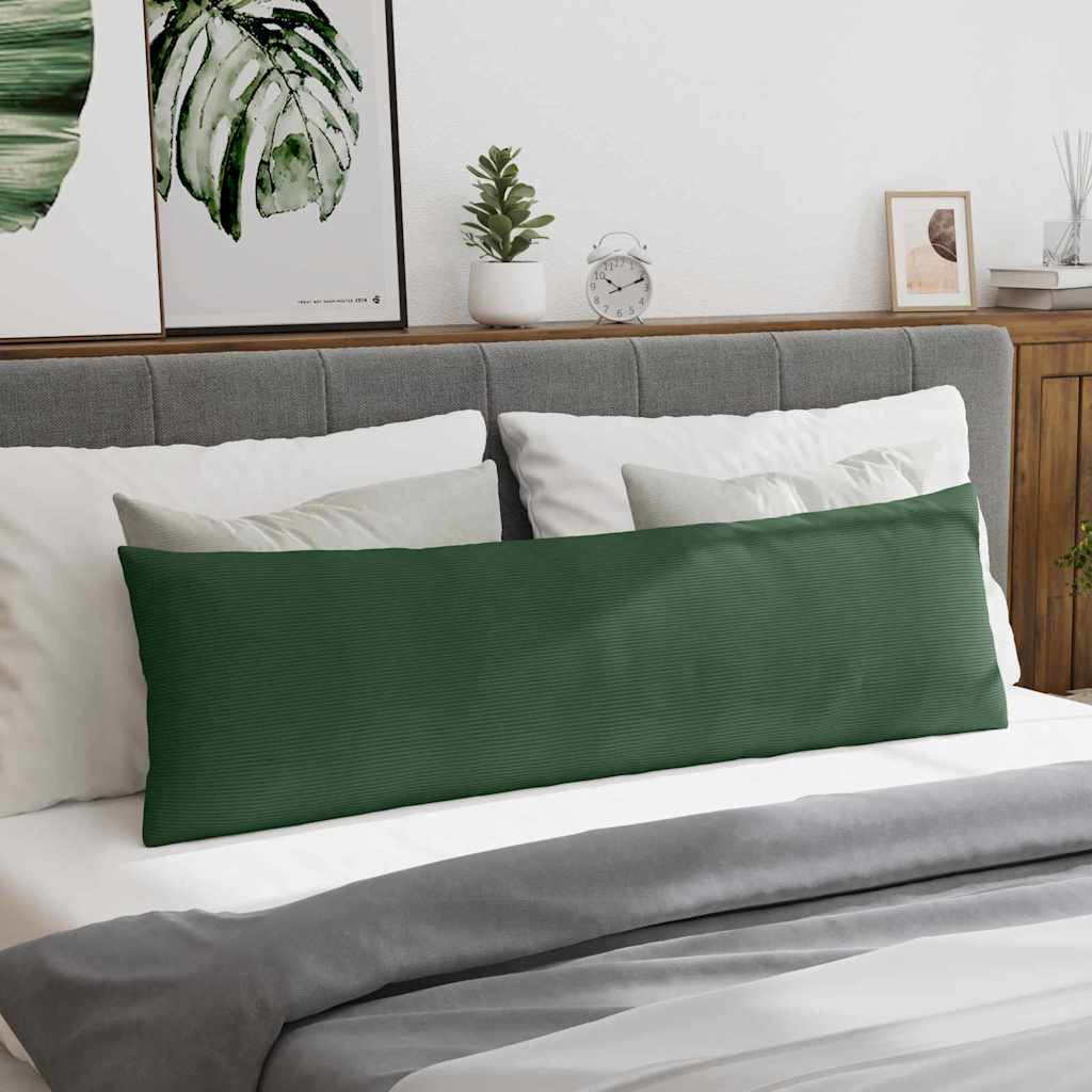vidaXL Poduszki na sofę 2 pcs Ciemna zieleń 145 x 40 cm