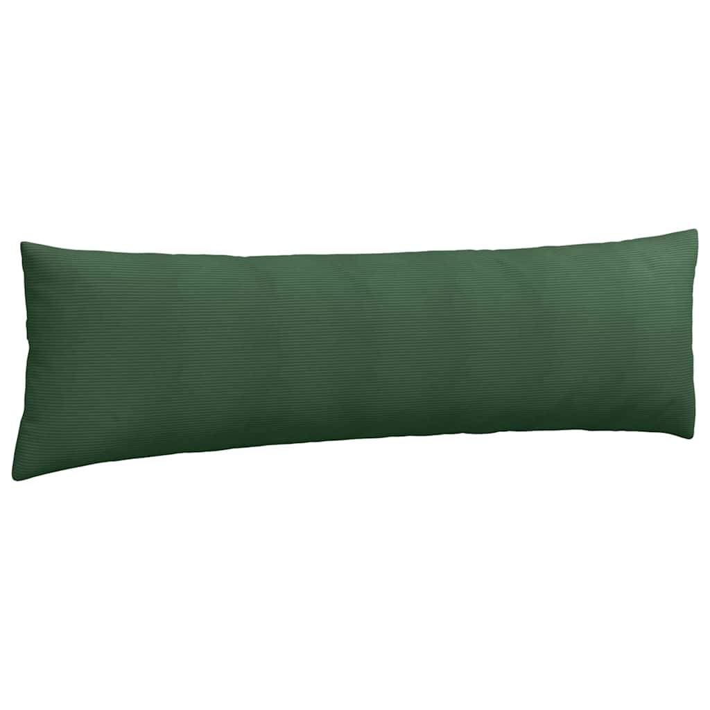 vidaXL Poduszki na sofę 2 pcs Ciemna zieleń 145 x 40 cm