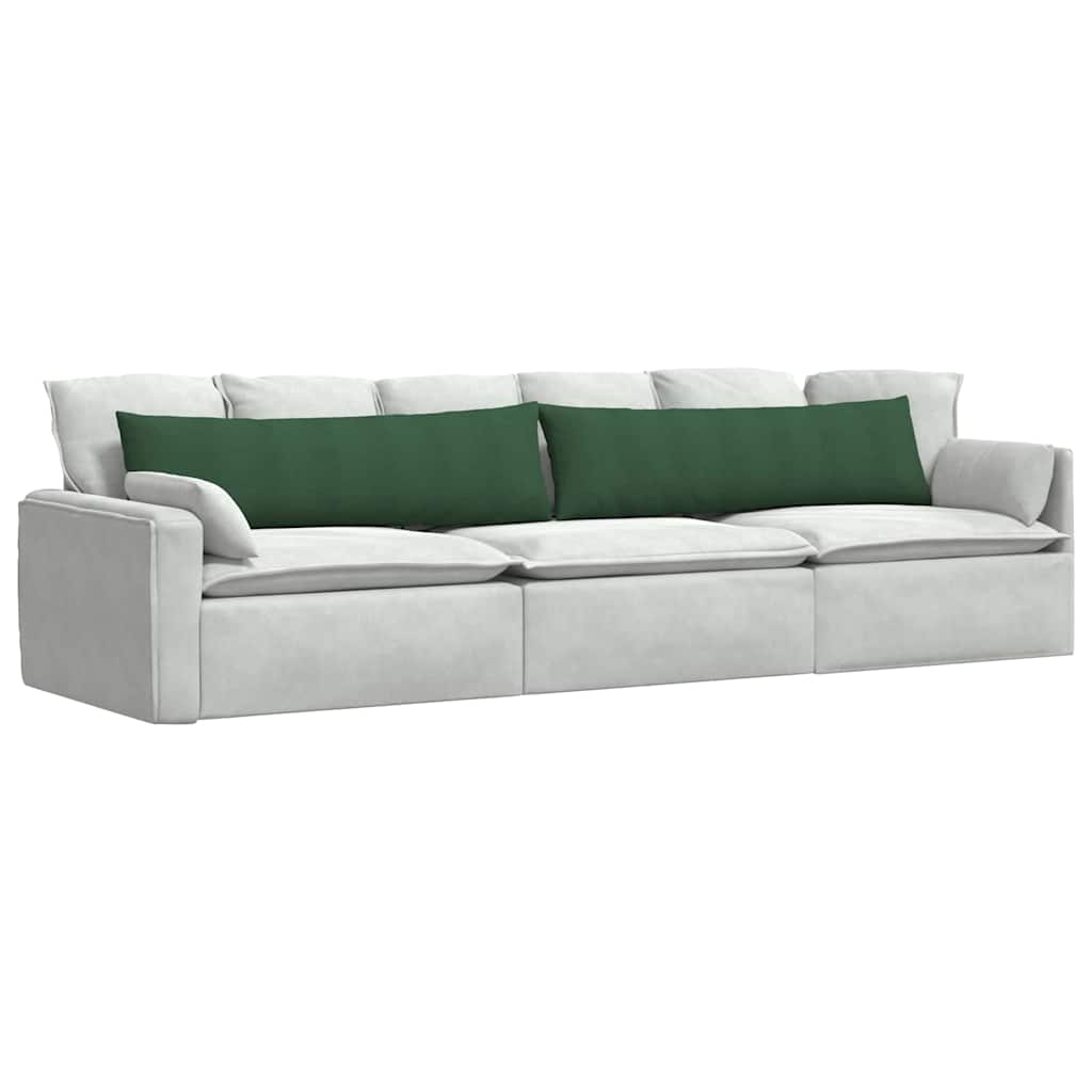 vidaXL Poduszki na sofę 2 pcs Ciemna zieleń 145 x 40 cm