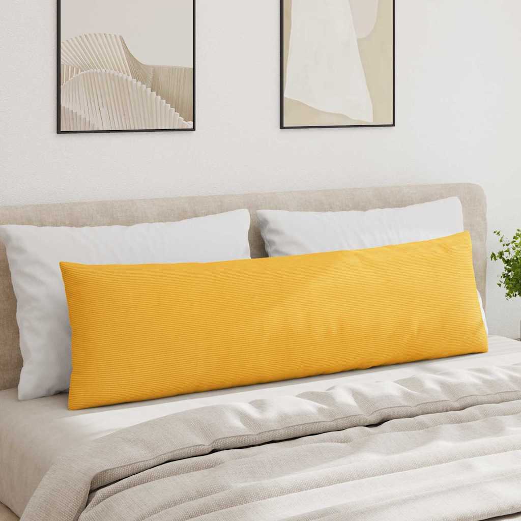 vidaXL Poduszki na sofę 2 pcs Jasnożółty 145 x 40 cm