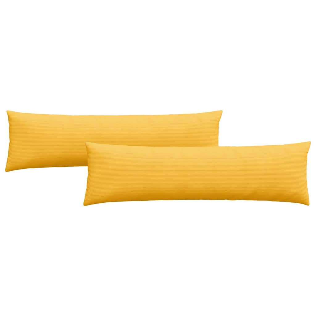 vidaXL Poduszki na sofę 2 pcs Jasnożółty 145 x 40 cm
