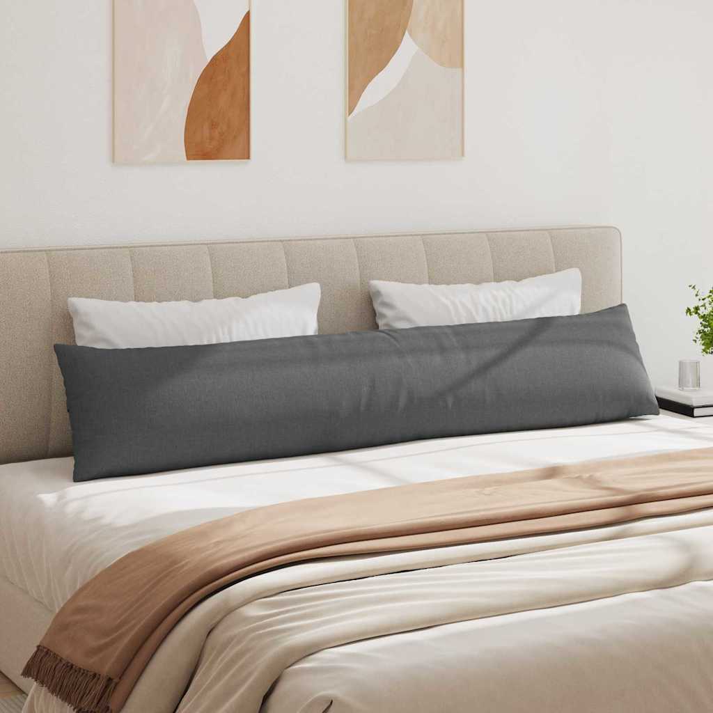 vidaXL Poduszki na sofę 2 pcs Ciemnoszary 200 x 40 cm tkanina