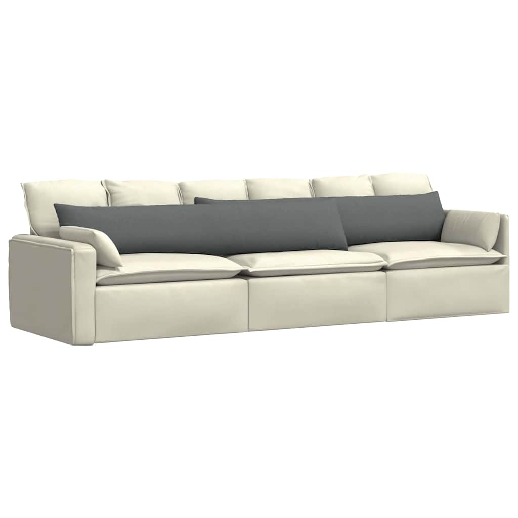 vidaXL Poduszki na sofę 2 pcs Ciemnoszary 200 x 40 cm tkanina