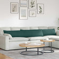 vidaXL Poduszki na sofę 2 pcs Ciemna zieleń 200 x 40 cm tkanina