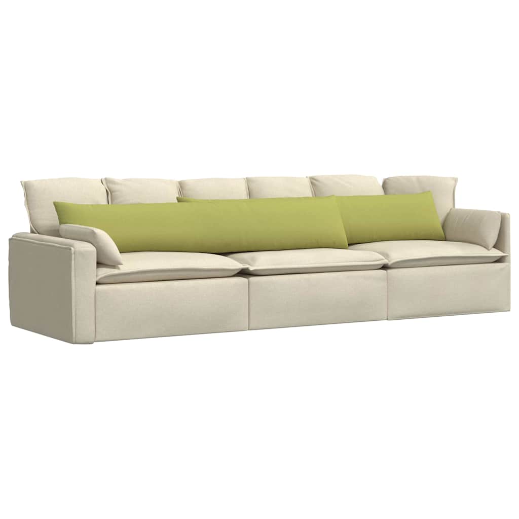 vidaXL Poduszki na sofę 2 pcs Jasnozielony 200 x 40 cm tkanina