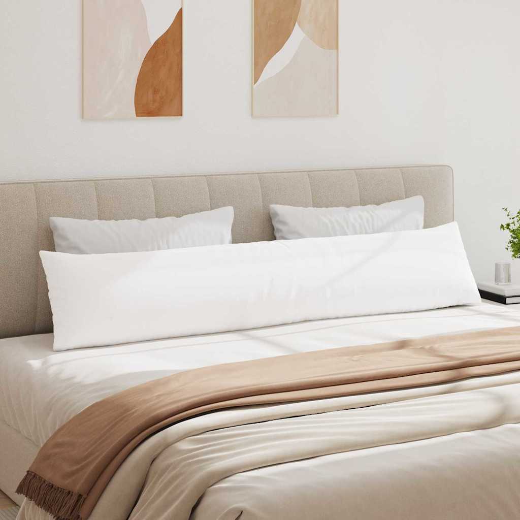 vidaXL Poduszki na sofę 2 pcs Biały 200 x 40 cm tkanina