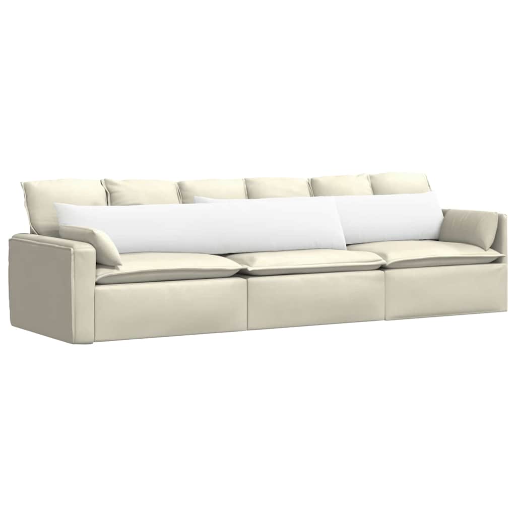 vidaXL Poduszki na sofę 2 pcs Biały 200 x 40 cm tkanina