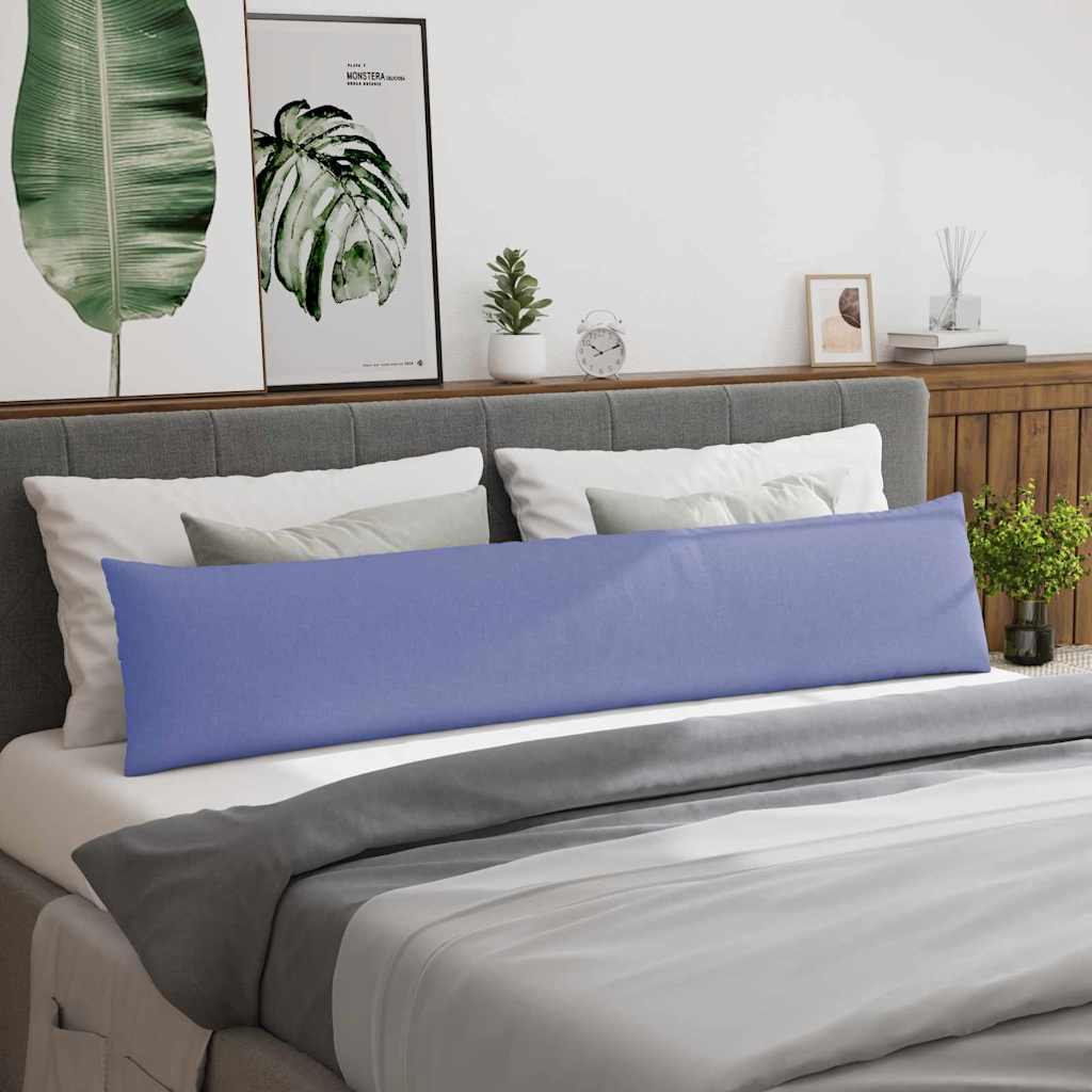 vidaXL Poduszki na sofę 2 pcs Niebieski dżins 200 x 40 cm tkanina