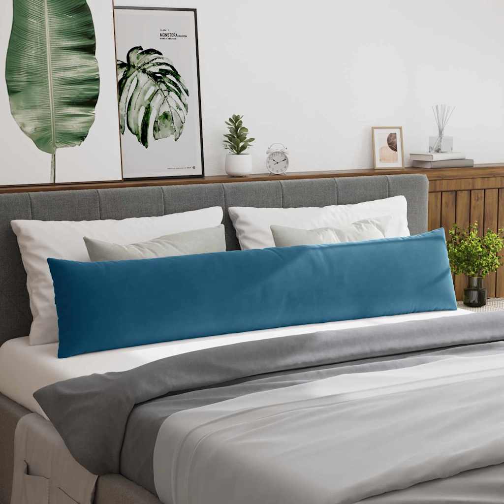 vidaXL Poduszki na sofę 2 pcs Niebieski 200 x 40 cm Tkanina sztruksowa