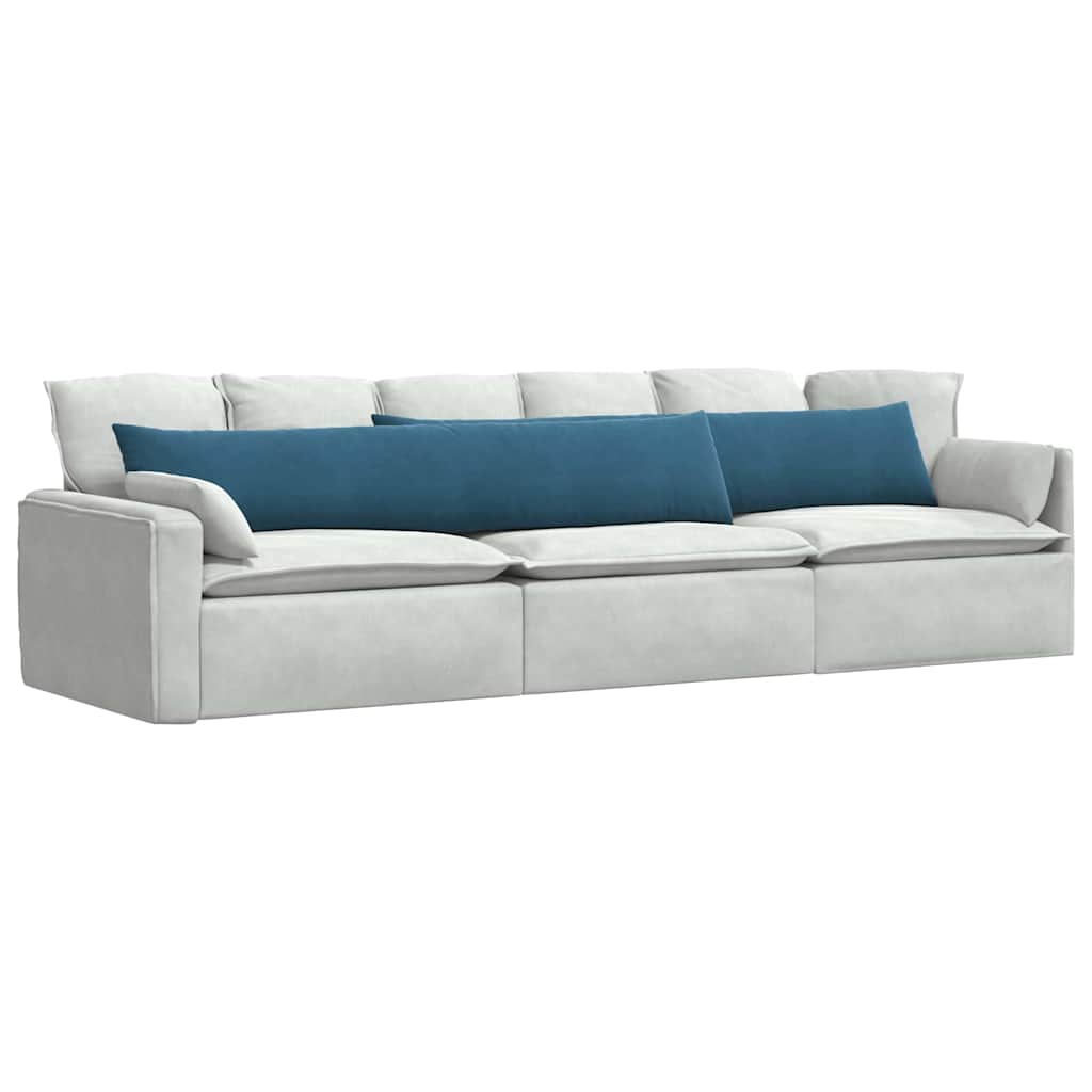 vidaXL Poduszki na sofę 2 pcs Niebieski 200 x 40 cm Tkanina sztruksowa