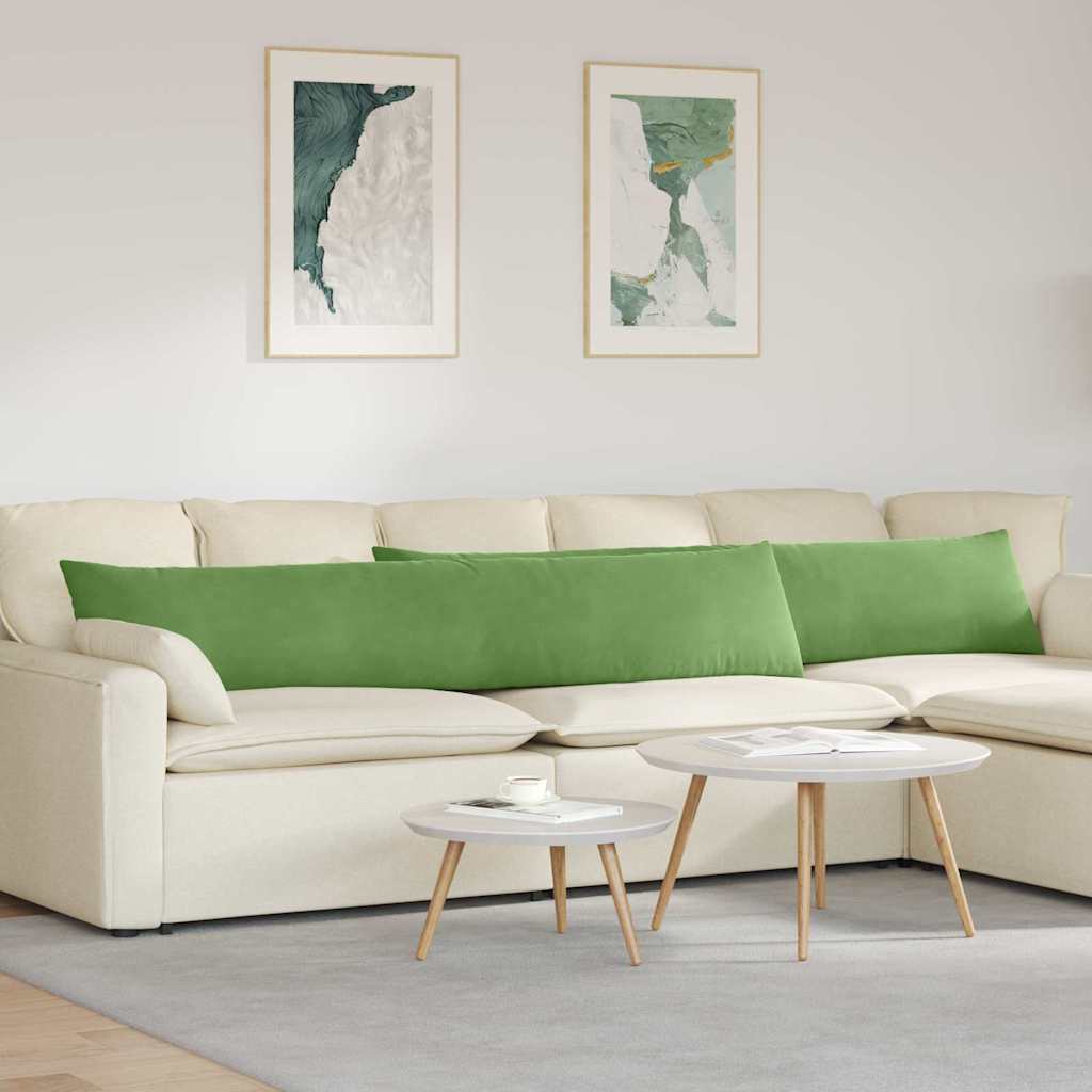 vidaXL Poduszki na sofę 2 pcs jasnozielony 200 x 40 cm