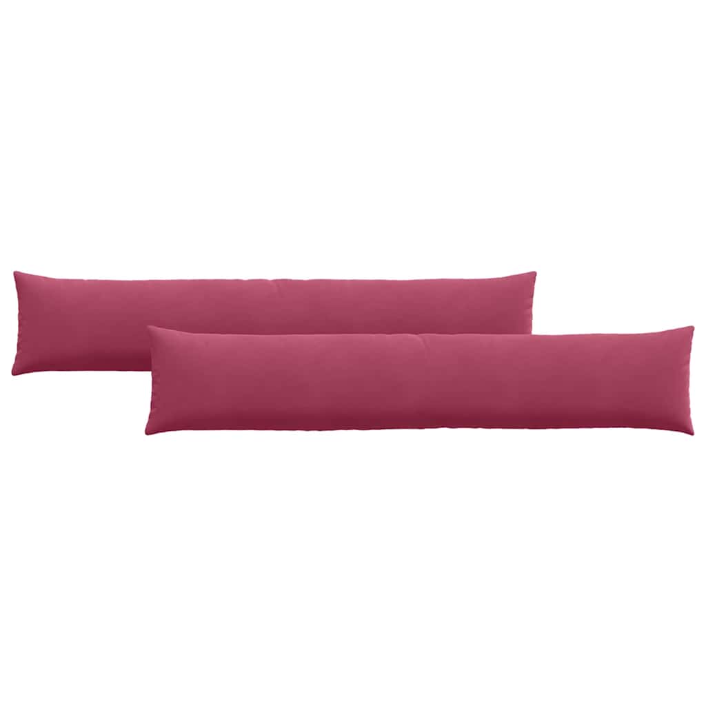 vidaXL Poduszki na sofę 2 pcs Czerwone wino 200 x 40 cm