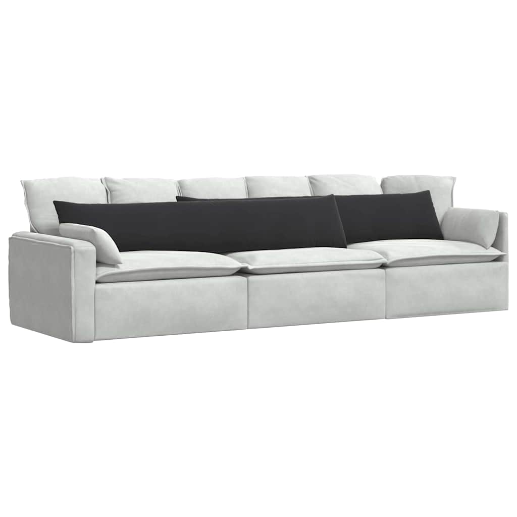 vidaXL Poduszki na sofę 2 pcs Czarny 200 x 40 cm Tkanina sztruksowa