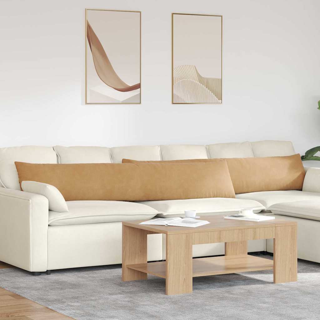 vidaXL Poduszki na sofę 2 pcs Brązowy 200 x 40 cm Tkanina sztruksowa