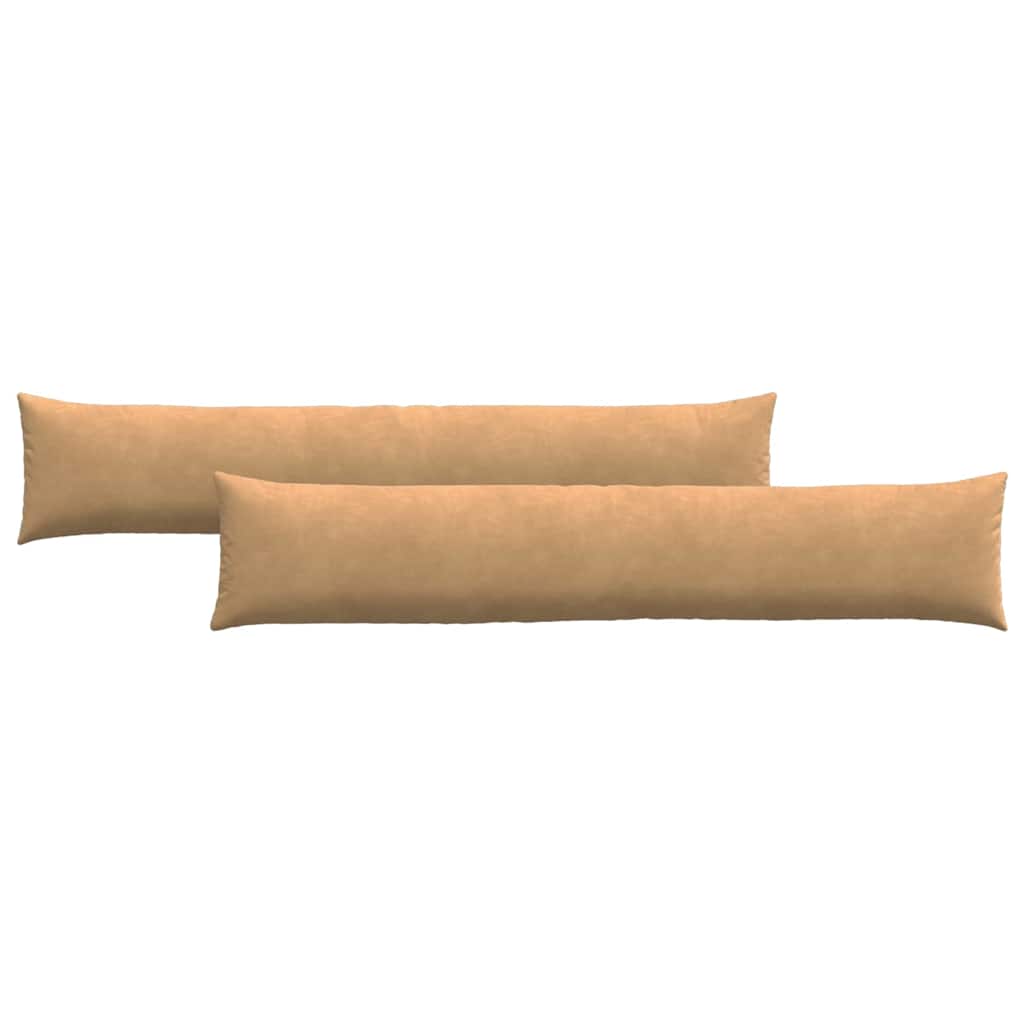 vidaXL Poduszki na sofę 2 pcs Brązowy 200 x 40 cm Tkanina sztruksowa