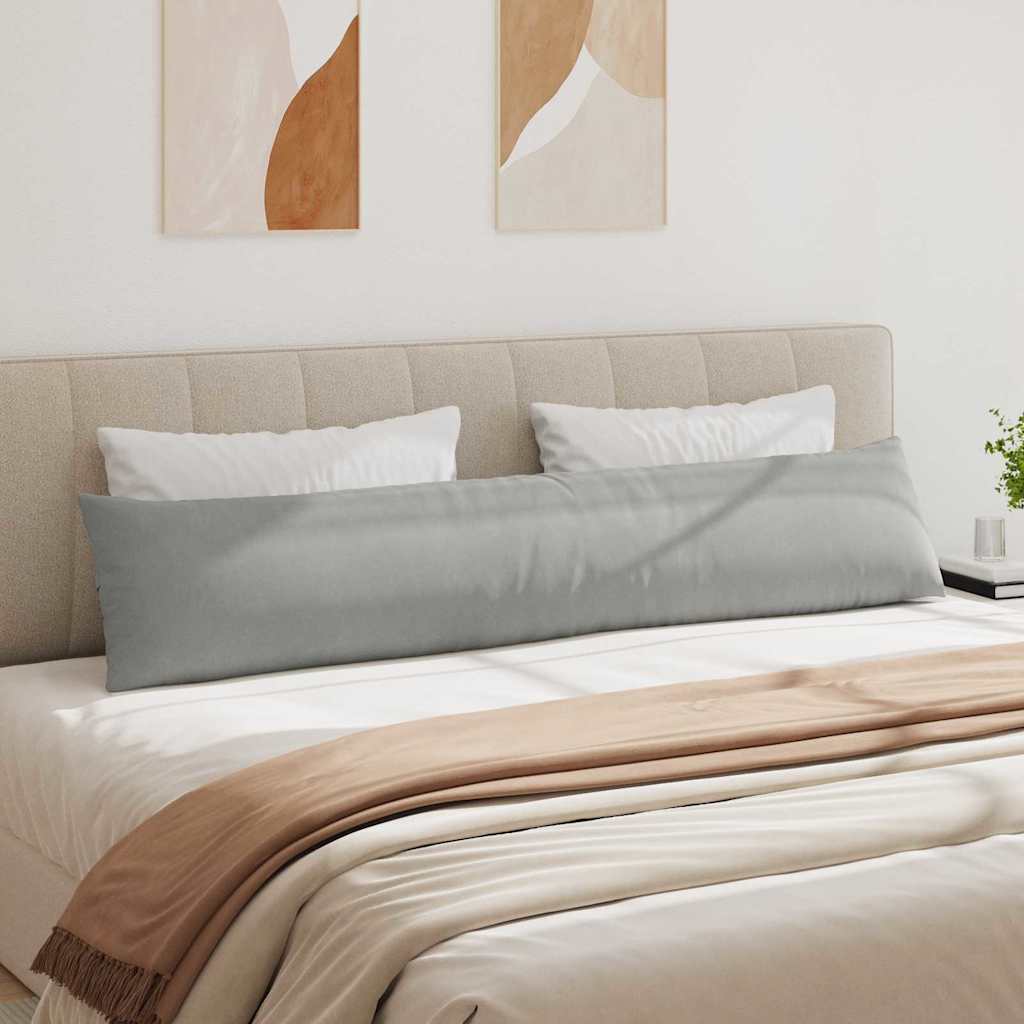 vidaXL Poduszki na sofę 2 pcs Jasnoszary 200 x 40 cm tkanina