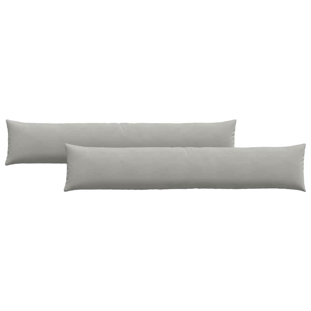 vidaXL Poduszki na sofę 2 pcs Jasnoszary 200 x 40 cm tkanina