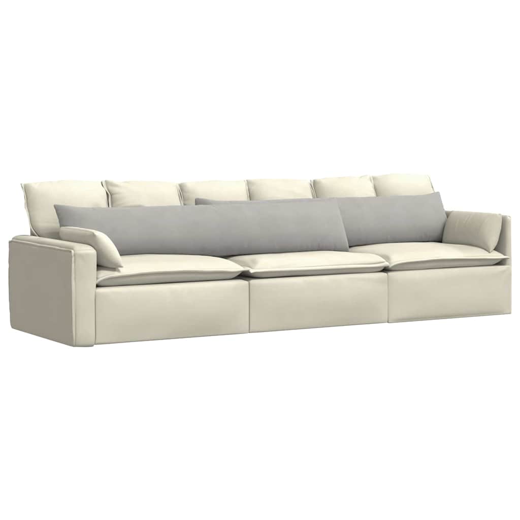 vidaXL Poduszki na sofę 2 pcs Jasnoszary 200 x 40 cm tkanina