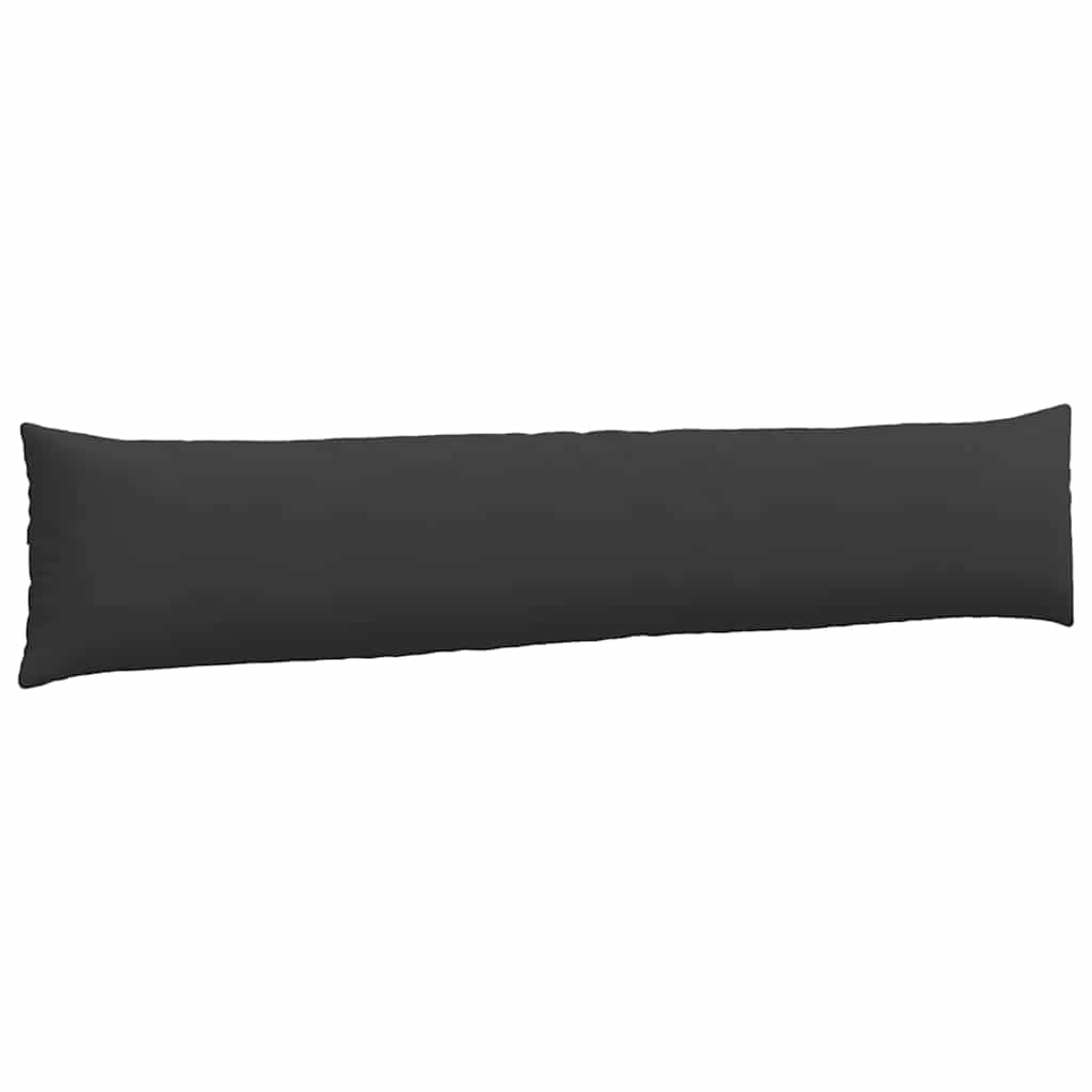vidaXL Poduszki na sofę 2 pcs Czarny 200 x 40 cm tkanina